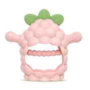 Razbaby Razberry Grip Silicone Teether Toy for 3M+ Babies & Infants - Drop Resistant, Non-Toxic, Multi-Textured Design for Front and Back Teeth
