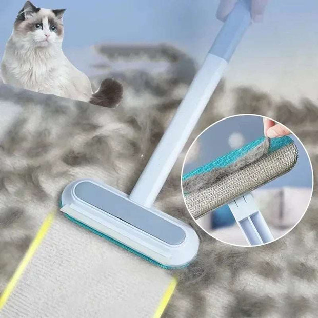 Pet Hair Removal Set Tool Reusable Static Removal Gloves Double-Sided Grooming Gloves Remove Dog Cat Fur Hair for Carpets Sofa