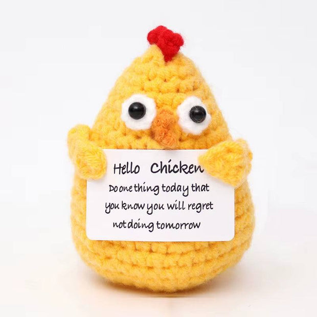 Positive Energy Crochet Potatoes Doll Crochet Vegetable Fruit Pickle Mini Gift Handmade Knitted Duck Ornament Home Room Decor