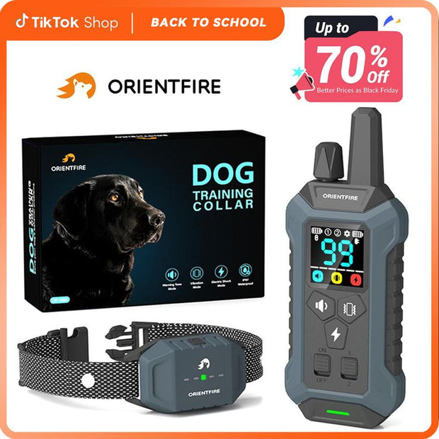 ORIENTFIRE 4200FT Remote Dog Training Collar - 3 Training Modes, Rechargeable E-Collar for All Dog Sizes