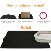 Conlun Cat Litter Mat Honeycomb Double Layer Design Trapping Mat for Urine Water Proof Scatter Control Less Waste Washable Pet Supplies Tray