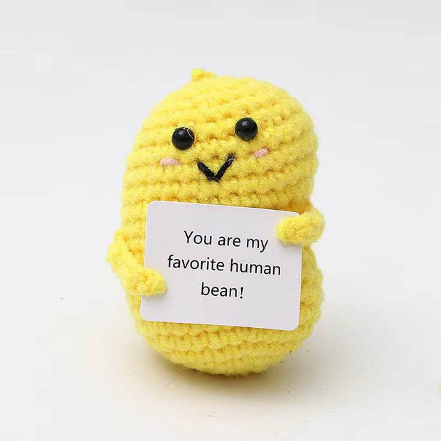 Positive Energy Crochet Potatoes Doll Crochet Vegetable Fruit Pickle Mini Gift Handmade Knitted Duck Ornament Home Room Decor