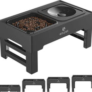 ELS PET Elevated Dog Bowls, Adjustable Raised Dog Bowls