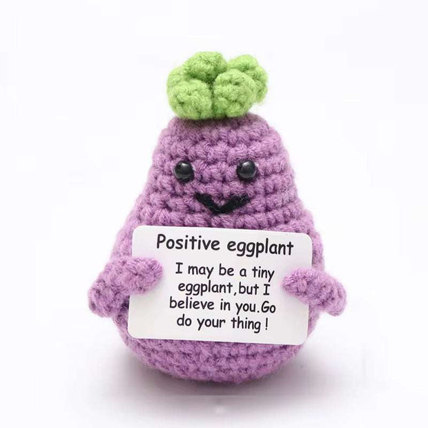 Positive Energy Crochet Potatoes Doll Crochet Vegetable Fruit Pickle Mini Gift Handmade Knitted Duck Ornament Home Room Decor