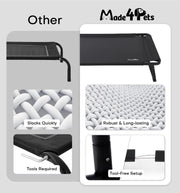 Valuxe Made4Pets Cooling Elevated Dog Bed - Portable Raised Cot with Washable Mesh & No-Slip Feet for Indoor & Outdoor Comfort