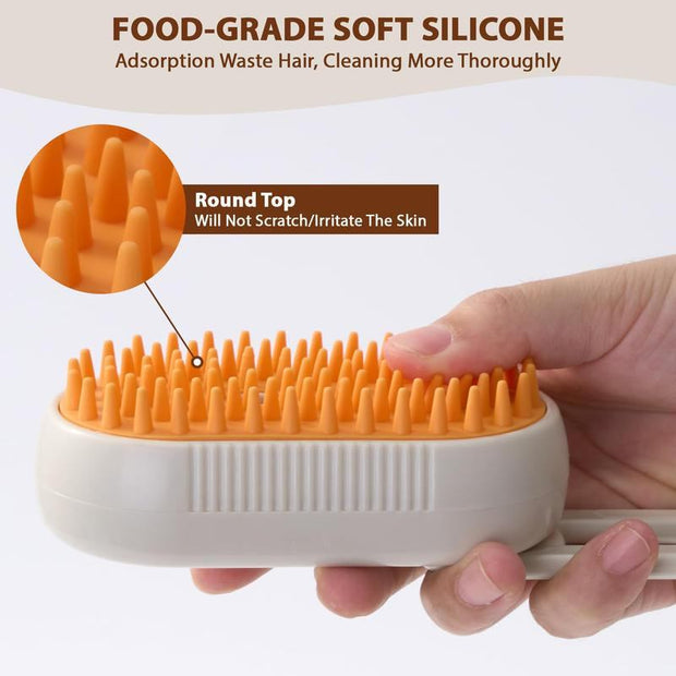 Cat Steam Brush, 2025 New Pet Steam Grooming Comb, 3 in 1 Cat Steam Brush, Suitable for Cats and Dogs Pet Steam Brush Dog Steam Brush Fur Removal Tool