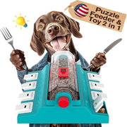 KADTC Paw-Activated Rolling Puzzle Game Toy Level 2 in 1 Treat Toys Capacity 16.4-14Oz Slow Feeder Adjustable Interactive Food Dispenser for Medium/Large Dogs Brain Mental Stimulation and Healthy Eating