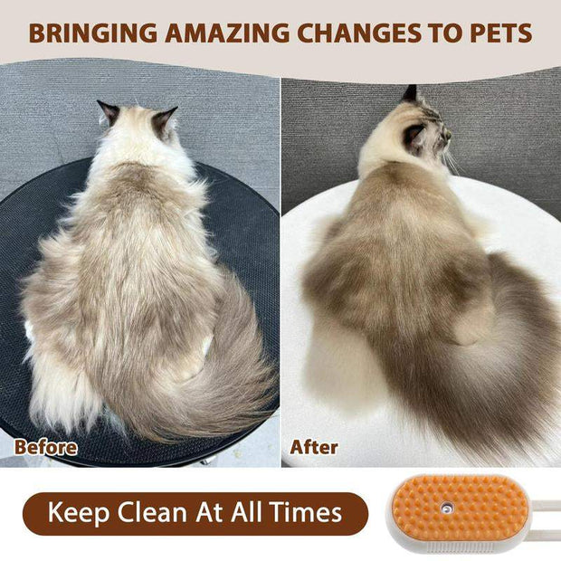 Cat Steam Brush, 2025 New Pet Steam Grooming Comb, 3 in 1 Cat Steam Brush, Suitable for Cats and Dogs Pet Steam Brush Dog Steam Brush Fur Removal Tool