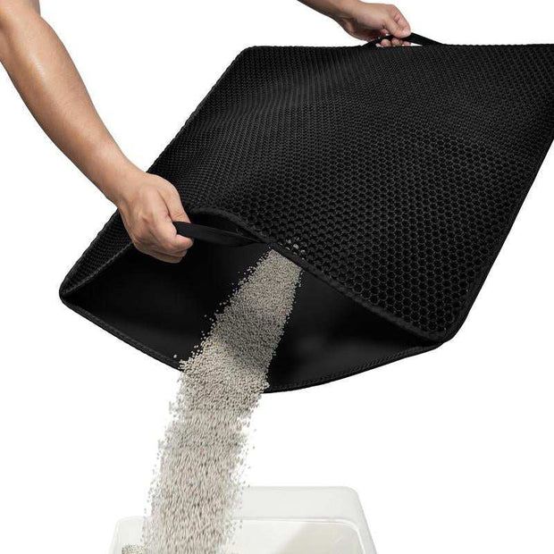 Conlun Cat Litter Mat Honeycomb Double Layer Design Trapping Mat for Urine Water Proof Scatter Control Less Waste Washable Pet Supplies Tray