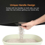 Conlun Cat Litter Mat Honeycomb Double Layer Design Trapping Mat for Urine Water Proof Scatter Control Less Waste Washable Pet Supplies Tray
