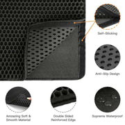 Conlun Cat Litter Mat Honeycomb Double Layer Design Trapping Mat for Urine Water Proof Scatter Control Less Waste Washable Pet Supplies Tray