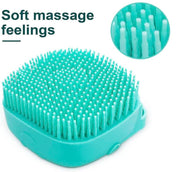 Ultimate Pet Bath Scrubber Brush - Grooming Massage Brush with Soap Dispenser for Dogs & Cats - Soft Silicone Bristles for All Coat Types