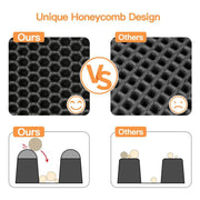 Conlun Cat Litter Mat Honeycomb Double Layer Design Trapping Mat for Urine Water Proof Scatter Control Less Waste Washable Pet Supplies Tray