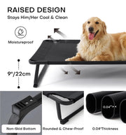 Valuxe Made4Pets Cooling Elevated Dog Bed - Portable Raised Cot with Washable Mesh & No-Slip Feet for Indoor & Outdoor Comfort