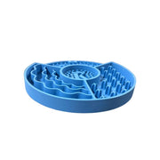 King Lou Silicone Slow Feeder Lick Mat Enrichment Bowl, Blue Limited Edition
